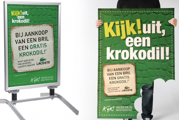 Krokodil bij je nieuwe bril