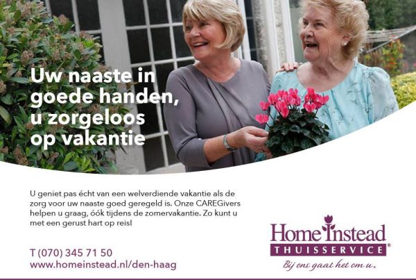 Fijne vakantie met HomeInstead Den Haag